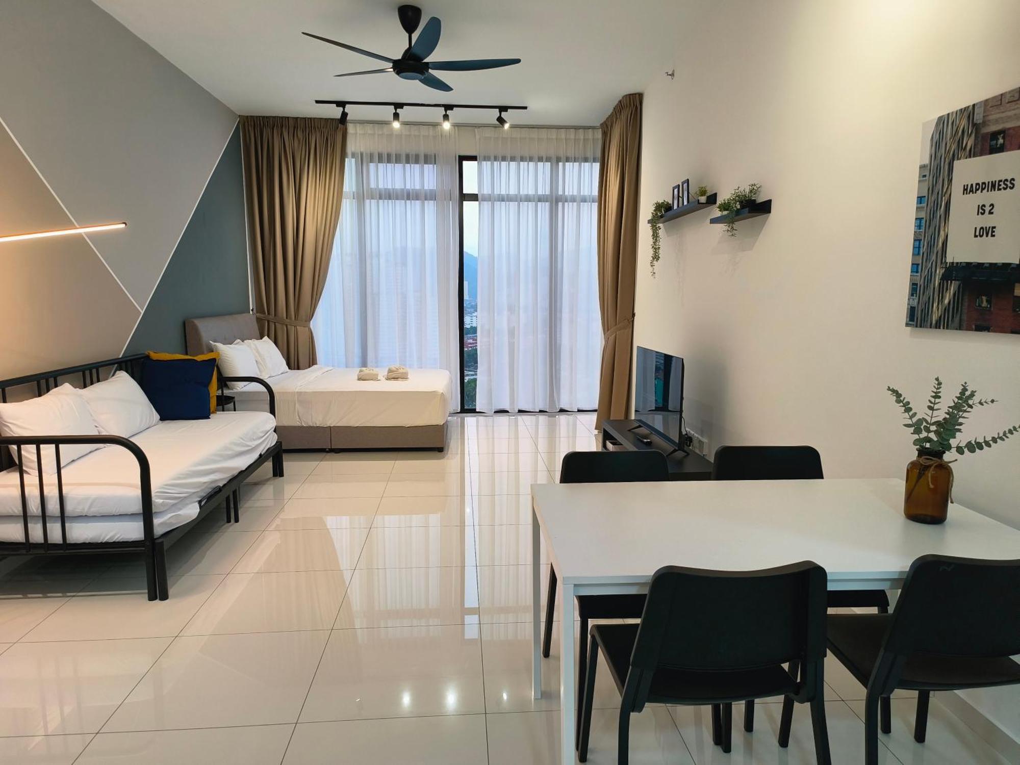New Georgetown Stylist 2Br Homestay For 10Pax 无敌美景两房民宿 Beacon Executive Suite Luaran gambar